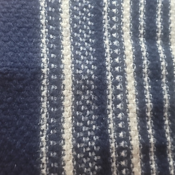 Madewell 100% merino wool blue off white button front cardigan size M ski winter - Picture 7 of 15